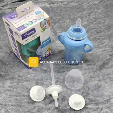 Momeasy 4-in-1 Baby Training Cup Set | Straw, Spout & Anti-Colic Bottle