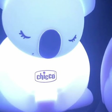 Chicco Sweet Lights Koala Rechargeable Baby Night Light – Soft Silicone, 8 Color Modes, Portable Kids Lamp
