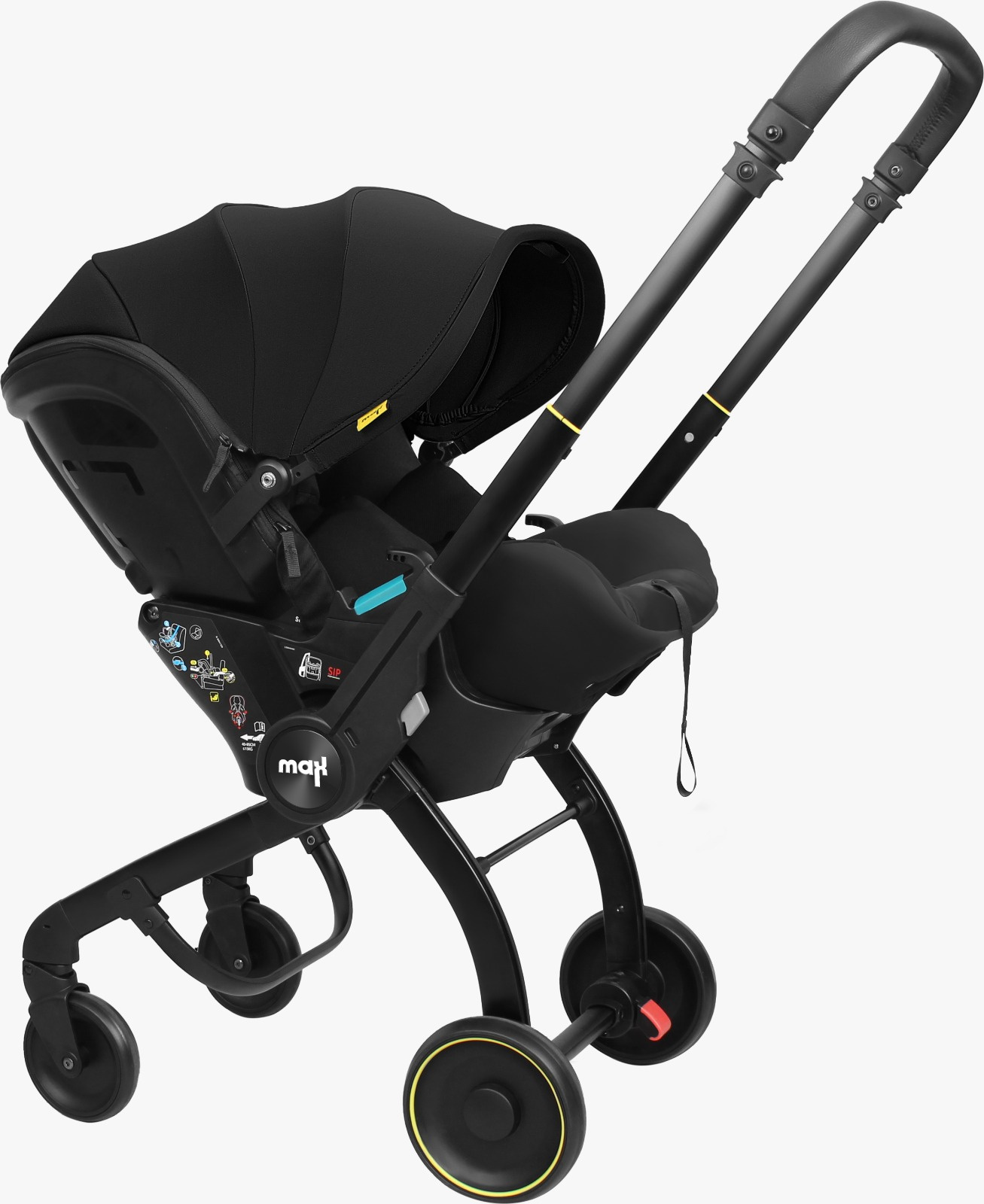 4 in 1 Max Baby Stroller Travel System with Infant Car Seat – Black | Aquababy Collection Kenya