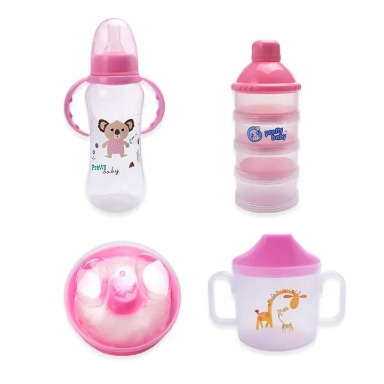 Pretty Baby Feeding Bottle Gift Set | Newborn Essentials Kit with Bag