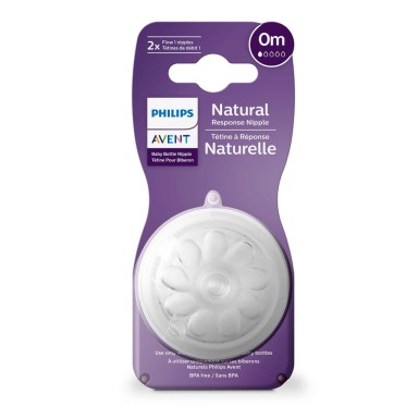 Philips Avent Natural Response Teats 0m+ to 6m+ | Anti-Colic Silicone Nipples