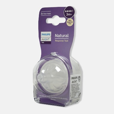 Philips Avent Natural Response Teats 0m+ to 6m+ | Anti-Colic Silicone Nipples