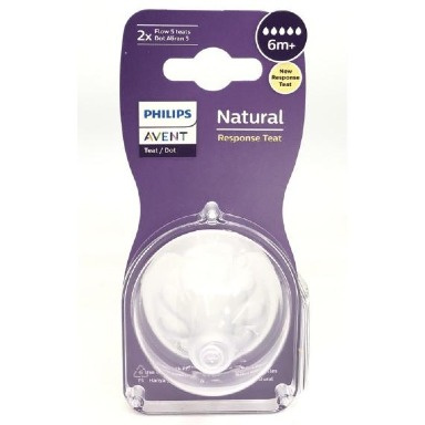 Philips Avent Natural Response Teats 0m+ to 6m+ | Anti-Colic Silicone Nipples