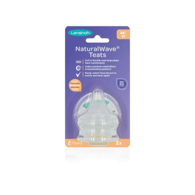 Lansinoh NaturalWave Teats S, M, F | Anti-Colic Silicone Baby Nipples