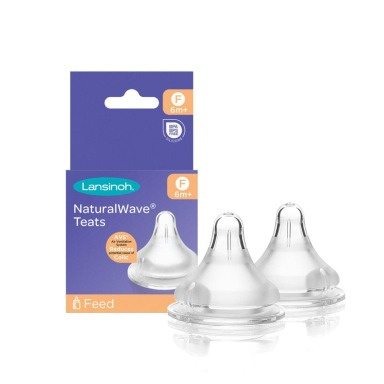 Lansinoh NaturalWave Teats S, M, F | Anti-Colic Silicone Baby Nipples