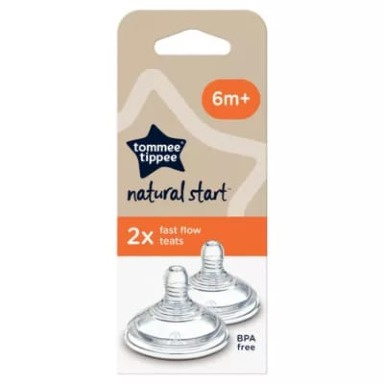 Tommee Tippee Natural Start Teats | Slow, Medium & Fast Flow, Anti-Colic