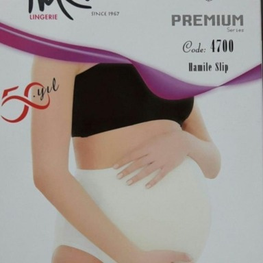 İmer Lingerie 4700 Modal Maternity High-Waist Panty – Soft & Breathable (Black/White)