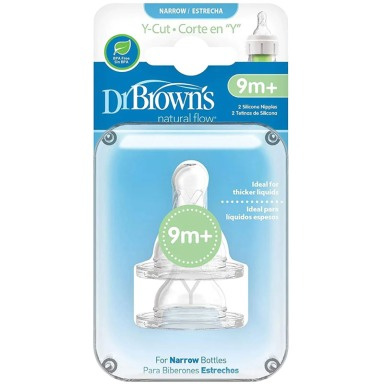 Dr. Brown’s Natural Flow Silicone Nipples 2-Pack | Standard Neck, 0m+ Meta Description: