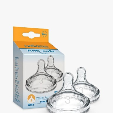 Dr. Brown’s Wide-Neck Nipples 2-Pack | Level 1, 2, 3 & 4 Flow and Y-Cut
