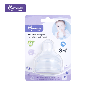 Momeasy Wide-Neck Silicone Nipples | Anti-Colic, Soft & Durable