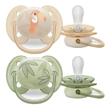 Philips Avent Ultra Soft Pacifiers 0–6 Months | SCF091/07, Twin Pack