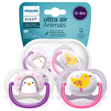 Philips Avent Ultra Air Animals Pacifier Set 0–6 Months | BPA-Free