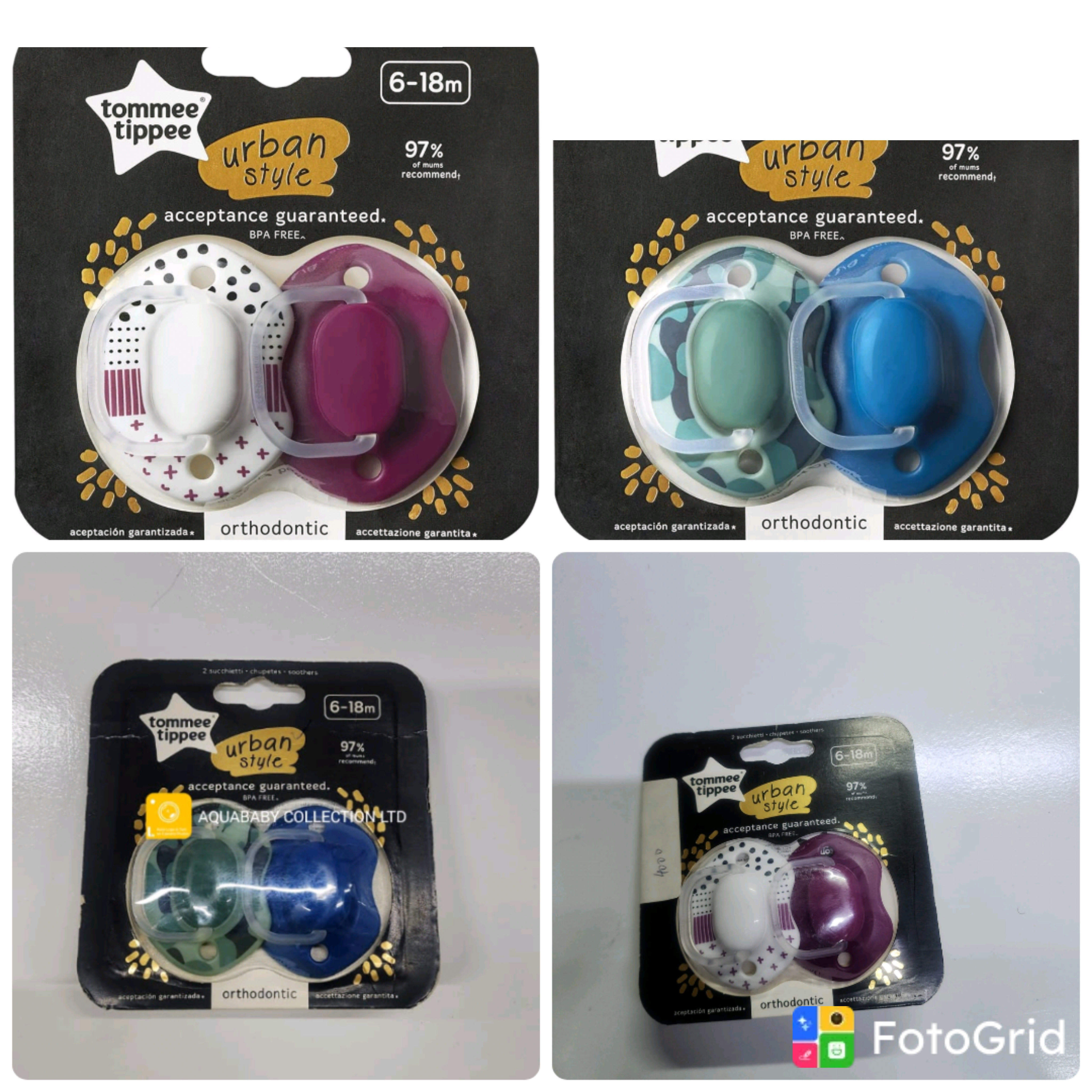 Tommee Tippee Urban Style Soothers 6–18 Months 2-Pack | BPA-Free