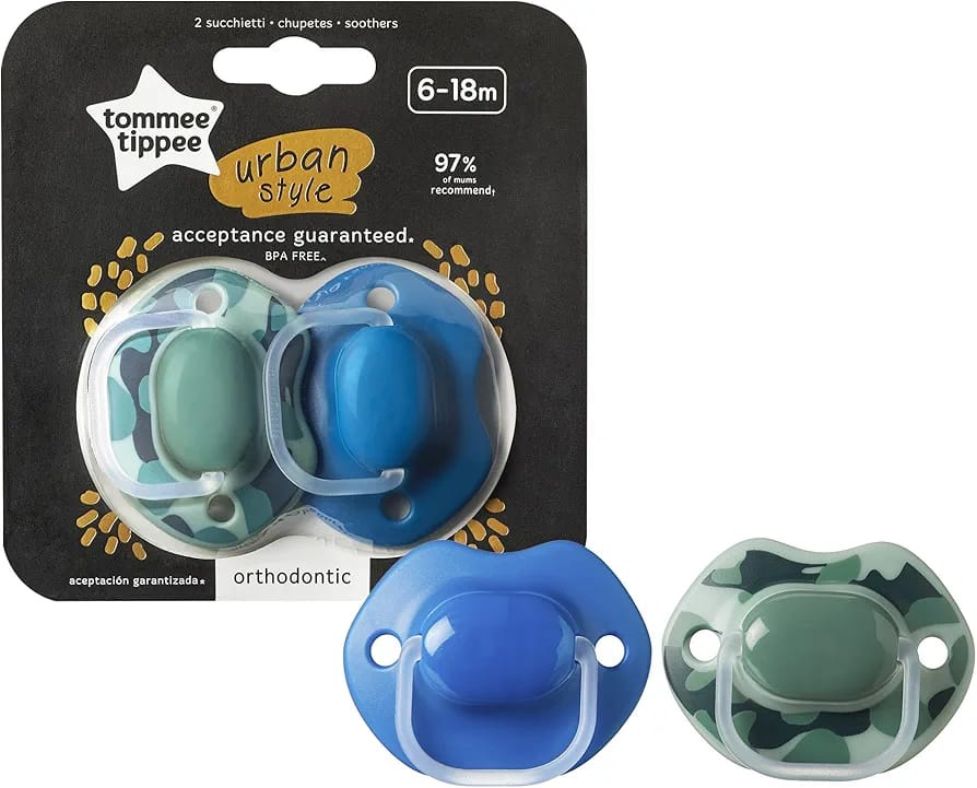 Tommee Tippee Urban Style Soothers 6–18 Months 2-Pack | BPA-Free