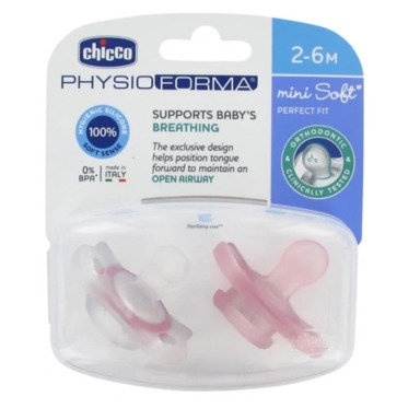 Chicco PhysioForma Mini Soft Pacifier 2–6 Months | Silicone BPA-Free