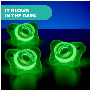 Chicco PhysioForma Mini Soft Pacifier 2–6 Months | Glow-in-the-Dark