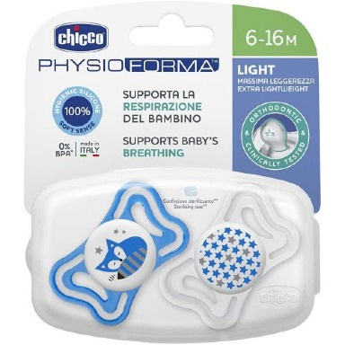 Chicco PhysioForma Light Pacifier 6–16 Months | Silicone, BPA-Free
