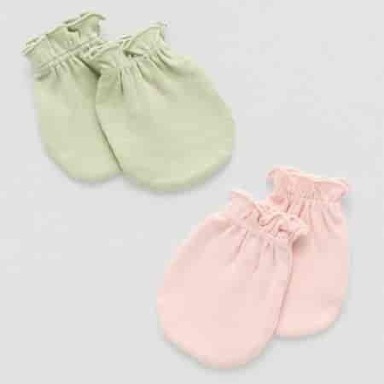 Strong Junior Baby Mittens – Soft Cotton Anti-Scratch Gloves (4 Colors)