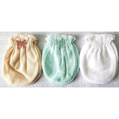 Strong Junior Baby Mittens – Soft Cotton Anti-Scratch Gloves (4 Colors)