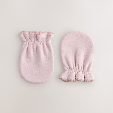 Strong Junior Baby Mittens – Soft Cotton Anti-Scratch Gloves (4 Colors)