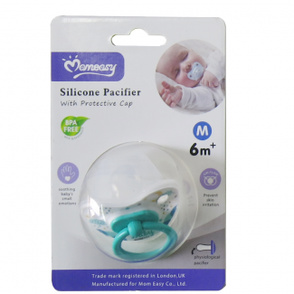 Momeasy Silicone Pacifiers with Cap | BPA-Free Baby Soothers