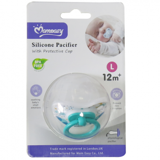 Momeasy Silicone Pacifiers with Cap | BPA-Free Baby Soothers