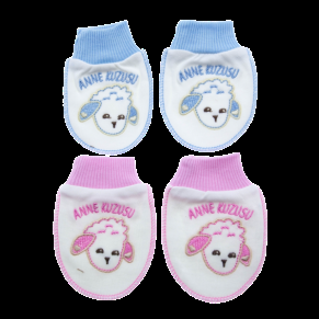 Baby Anti-Scratch Mittens Set – Soft Cotton Newborn Gloves