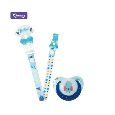 Momeasy Orthodontic Pacifier with Clip | BPA-Free Silicone