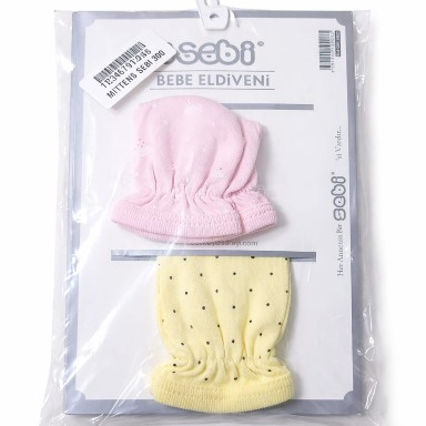 Baby Anti-Scratch Mittens Set (2 Pairs) – Soft Cotton Newborn Gloves