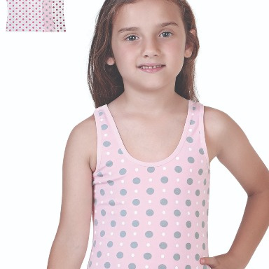 Product Title: Papillon Girls’ Lycra Printed Strap Set – Baby Blue Polka Dot (Pink & Blue Available)