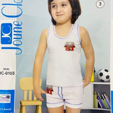 Kids’ Cotton Undershirt & Shorts Set – Boys & Girls | Jeune Clair