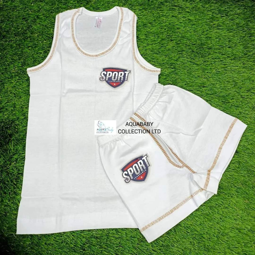 Kids’ Cotton Undershirt & Shorts Set – Boys & Girls | Jeune Clair