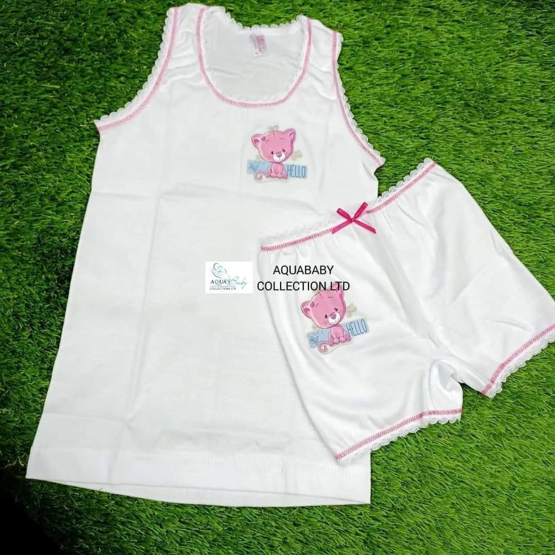 Kids’ Cotton Undershirt & Shorts Set – Boys & Girls | Jeune Clair