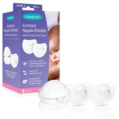 Lansinoh Contact Nipple Shield – 20mm & 24mm | Soft Silicone Breastfeeding Aid