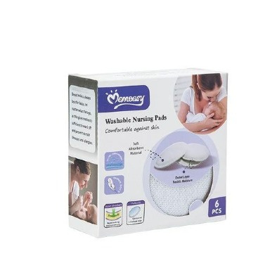 Momeasy Washable Nursing Pads (6-Pack) | Reusable Breast Pads
