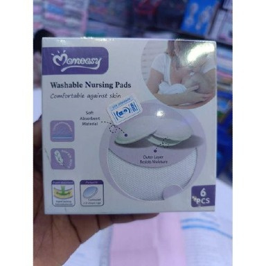 Momeasy Washable Nursing Pads (6-Pack) | Reusable Breast Pads
