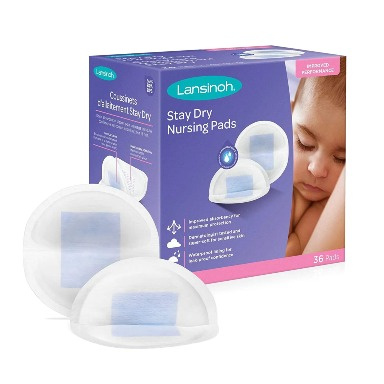 Lansinoh Stay Dry Disposable Nursing Pads (36 Count) | Leak-Proof
