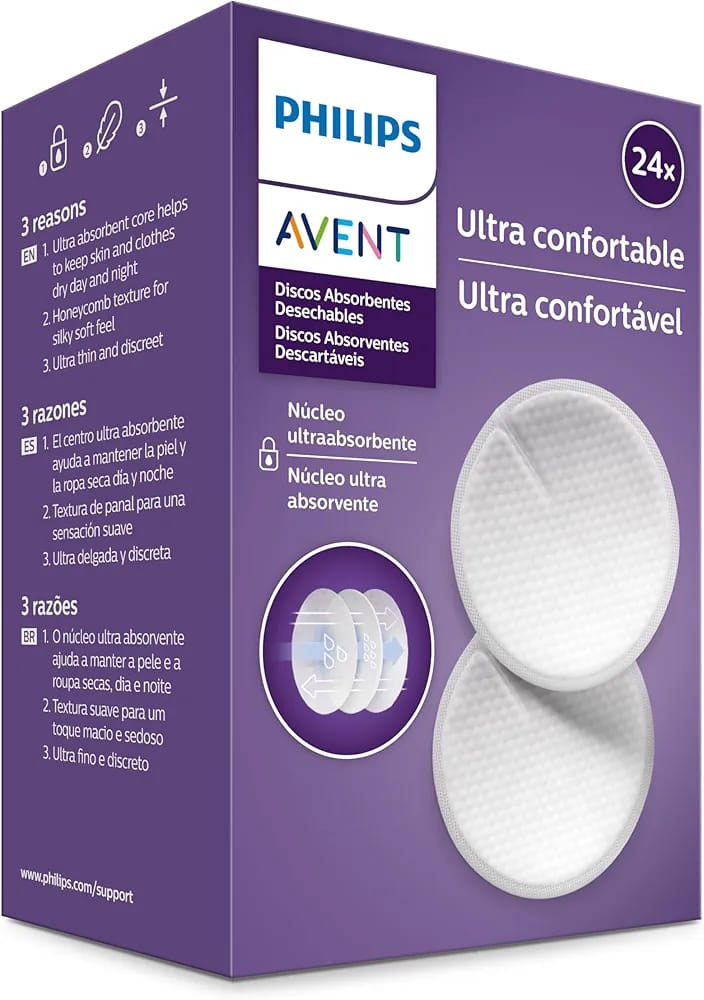 Philips Avent Disposable Breast Pads 24 Pack SCF254/24 | Ultra Thin