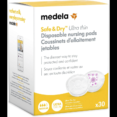 Medela Safe & Dry Ultra Thin Nursing Pads | Disposable Breast Pads