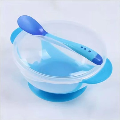 Baby Suction Bowl and Spoon Set | Heat Sensitive Feeding Set