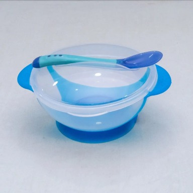 Baby Suction Bowl and Spoon Set | Heat Sensitive Feeding Set