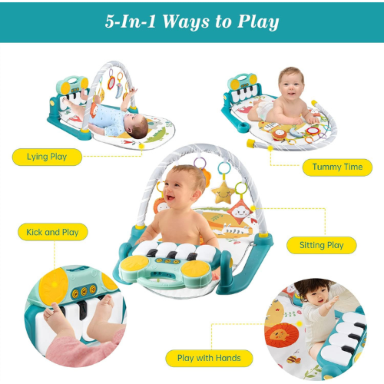 First Step 5-in-1 Baby Play Mat with Piano (Model HE0635) – Interactive Activity Gym for Newborns & Toddlers