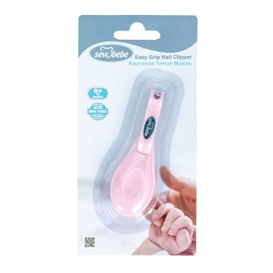 Sevi Bebe Baby Easy Grip Nail Clipper (0+ Months) – BPA Free, Safe & Comfortable Design (Blue & Pink)