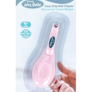 Sevi Bebe Baby Easy Grip Nail Clipper (0+ Months) – BPA Free, Safe & Comfortable Design (Blue & Pink)