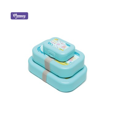 Momeasy Kids Lunch Box Set | 3 Stackable BPA-Free Food Containers
