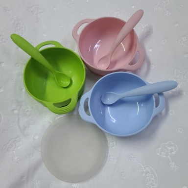 Silicone Suction Baby Feeding Set | BPA-Free Bowl & Spoon