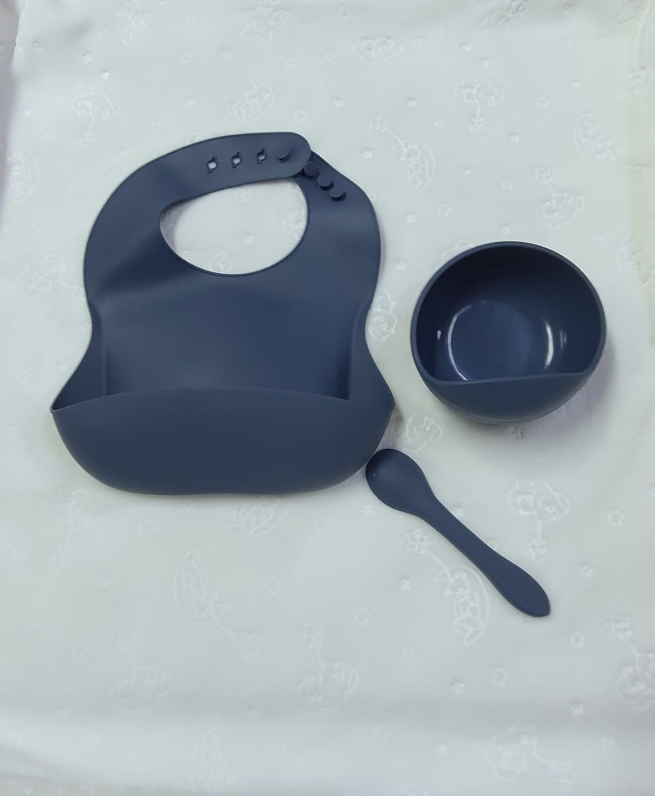 Silicone Baby Feeding Set | Bib, Suction Bowl & Spoon (BPA-Free)