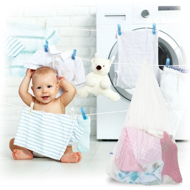 Sevi Bebe Baby Laundry Bag – Protective Mesh Wash Bag for Delicate Baby Clothes