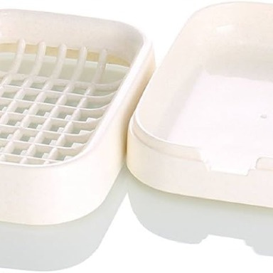 Double-Layer Draining Soap Dish – Keeps Soap Dry & Counter Clean