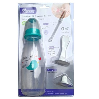 Momeasy 3-in-1 Squeeze Feeder 240ml | Baby Bottle & Spoon Feeder